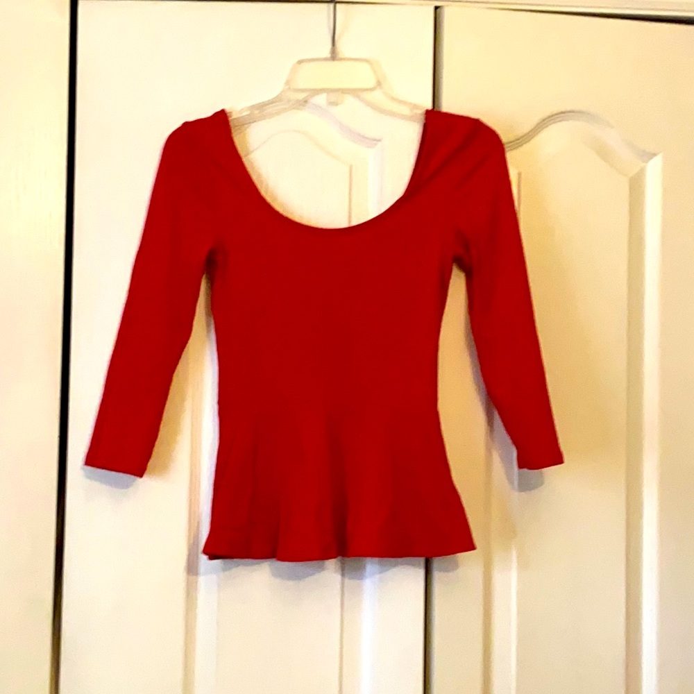 Brand new express red peplum top